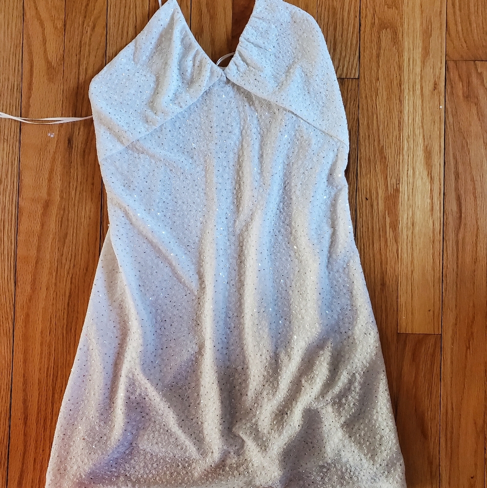 Zara White Sequin Dress